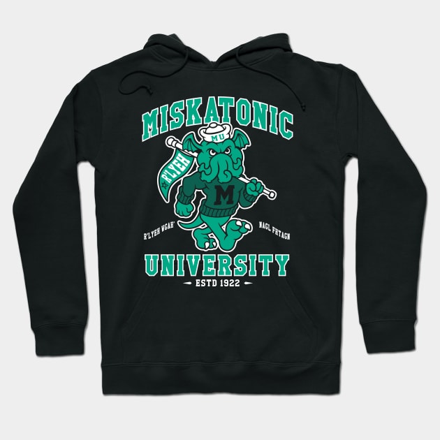 Miskatonic University Cthulhu - Creepy Cute Lovecraft - Spooky Monster Hoodie by Nemons